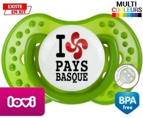 I love pays basques : Tétine LOVI Dynamic personnalisée