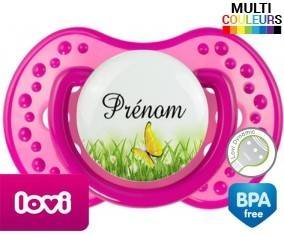 Papillon vert + prénom: Sucette LOVI Dynamic-su7.fr