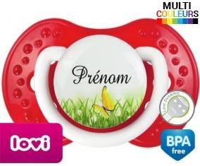 Papillon vert + prénom: Sucette LOVI Dynamic-su7.fr