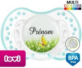Papillon vert + prénom: Sucette LOVI Dynamic-su7.fr