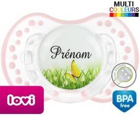 Papillon vert + prénom: Sucette LOVI Dynamic-su7.fr
