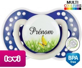 Papillon vert + prénom: Sucette LOVI Dynamic-su7.fr