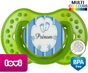 Pied de bebe + prénom: Sucette LOVI Dynamic-su7.fr