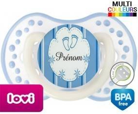 Pied de bebe + prénom: Sucette LOVI Dynamic-su7.fr