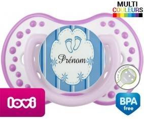 Pied de bebe + prénom: Sucette LOVI Dynamic-su7.fr