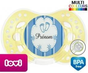 Pied de bebe + prénom: Sucette LOVI Dynamic-su7.fr