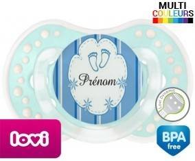 Pied de bebe + prénom: Sucette LOVI Dynamic-su7.fr