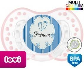Pied de bebe + prénom: Sucette LOVI Dynamic-su7.fr