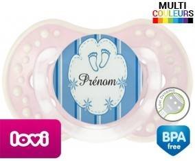 Pied de bebe + prénom: Sucette LOVI Dynamic-su7.fr