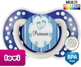Pied de bebe + prénom: Sucette LOVI Dynamic-su7.fr