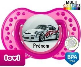 Voiture de course + prénom: Sucette LOVI Dynamic-su7.fr