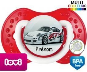 Voiture de course + prénom: Sucette LOVI Dynamic-su7.fr