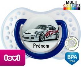 Voiture de course + prénom: Sucette LOVI Dynamic-su7.fr