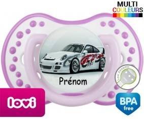 Voiture de course + prénom: Sucette LOVI Dynamic-su7.fr