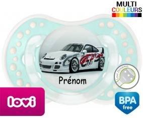 Voiture de course + prénom: Sucette LOVI Dynamic-su7.fr