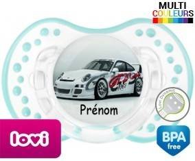 Voiture de course + prénom: Sucette LOVI Dynamic-su7.fr