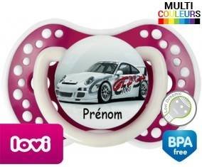 Voiture de course + prénom: Sucette LOVI Dynamic-su7.fr