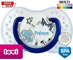 Eléphant style3 + prénom: Sucette LOVI Dynamic-su7.fr