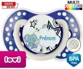 Eléphant style3 + prénom: Sucette LOVI Dynamic-su7.fr