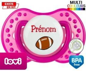 Ballon rugby style1 + prénom: Sucette LOVI Dynamic-su7.fr
