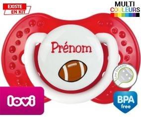 Ballon rugby style1 + prénom: Sucette LOVI Dynamic-su7.fr