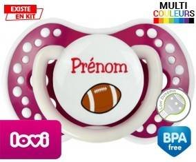 Ballon rugby style1 + prénom: Sucette LOVI Dynamic-su7.fr