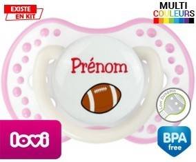 Ballon rugby style1 + prénom: Sucette LOVI Dynamic-su7.fr