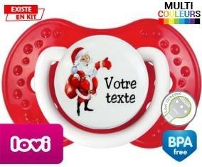 Père noël et sac + prénom: Sucette LOVI Dynamic-su7.fr