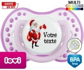 Père noël et sac + prénom: Sucette LOVI Dynamic-su7.fr