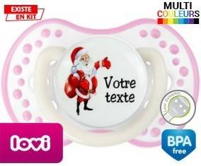 Père noël et sac + prénom: Sucette LOVI Dynamic-su7.fr