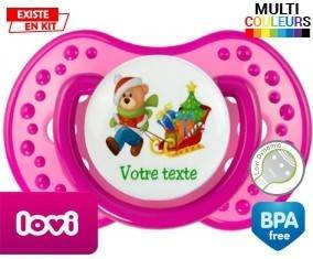 Ours noël traineau + prénom: Sucette LOVI Dynamic-su7.fr