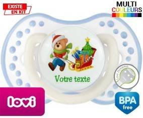 Ours noël traineau + prénom: Sucette LOVI Dynamic-su7.fr