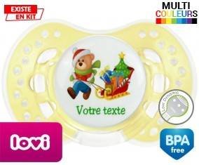 Ours noël traineau + prénom: Sucette LOVI Dynamic-su7.fr