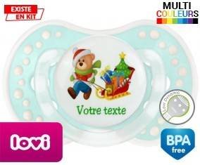 Ours noël traineau + prénom: Sucette LOVI Dynamic-su7.fr