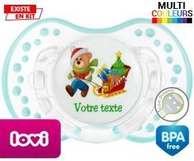Ours noël traineau + prénom: Sucette LOVI Dynamic-su7.fr