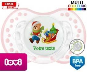 Ours noël traineau + prénom: Sucette LOVI Dynamic-su7.fr