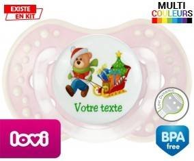 Ours noël traineau + prénom: Sucette LOVI Dynamic-su7.fr