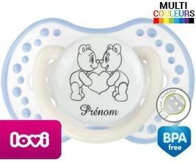 Ours gros cœur + prénom: Sucette LOVI Dynamic-su7.fr