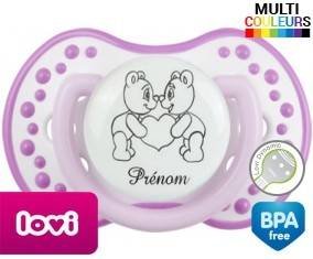 Ours gros cœur + prénom: Sucette LOVI Dynamic-su7.fr