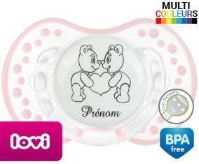 Ours gros cœur + prénom: Sucette LOVI Dynamic-su7.fr