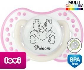 Ours gros cœur + prénom: Sucette LOVI Dynamic-su7.fr