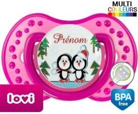 Pingouin de noël + prénom: Sucette LOVI Dynamic-su7.fr