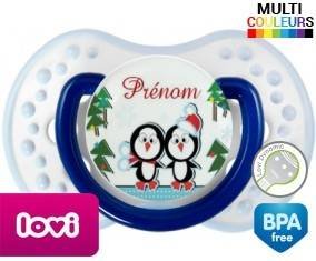 Pingouin de noël + prénom: Sucette LOVI Dynamic-su7.fr