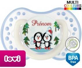 Pingouin de noël + prénom: Sucette LOVI Dynamic-su7.fr