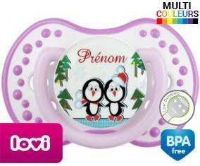 Pingouin de noël + prénom: Sucette LOVI Dynamic-su7.fr