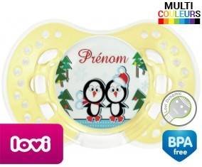 Pingouin de noël + prénom: Sucette LOVI Dynamic-su7.fr