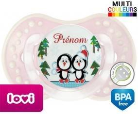 Pingouin de noël + prénom: Sucette LOVI Dynamic-su7.fr