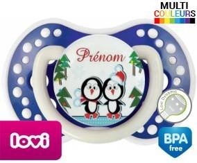 Pingouin de noël + prénom: Sucette LOVI Dynamic-su7.fr