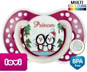 Pingouin de noël + prénom: Sucette LOVI Dynamic-su7.fr