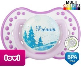 Sapin bleu + prénom: Sucette LOVI Dynamic-su7.fr